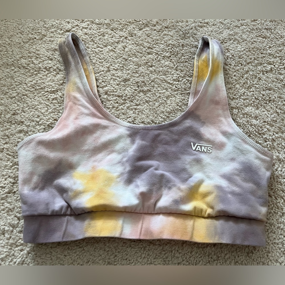 Vans Pastel Tie Dye Sports Bra Crop Top M